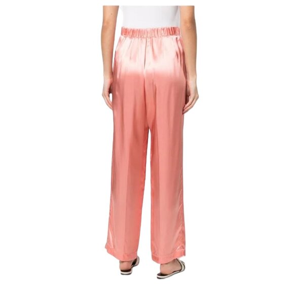 Forte Forte Satin-Finish Wide-Leg Trousers, Peach, Size 4 US, 40 IT - Picture 2 of 13